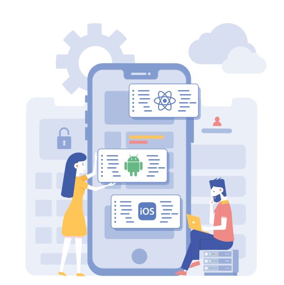 Smartphone showing mobile app interface